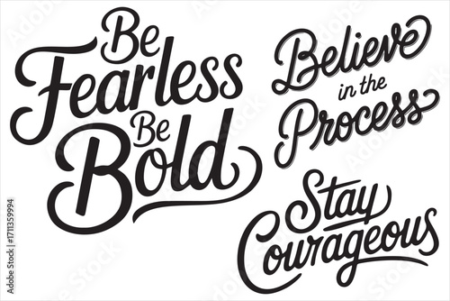 A vector illustration  text motivation believe 