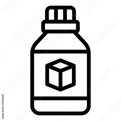 pouring resin outline icon for 3d printer material setup