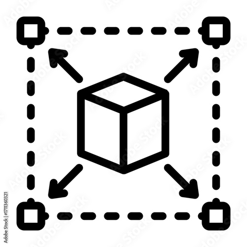 scaling object outline icon in 3d modeling workspace