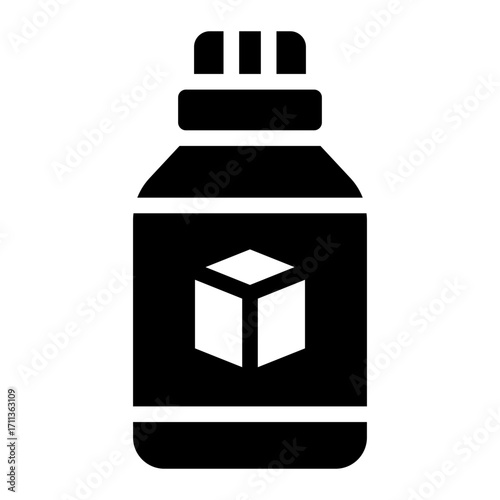 pouring resin glyph icon for 3d printer material setup