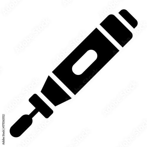 polishing printed part glyph icon using mini grinder tool