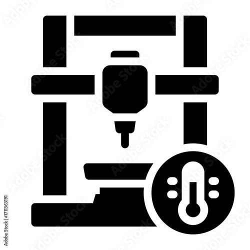 checking heat glyph icon for 3d printer temperature control