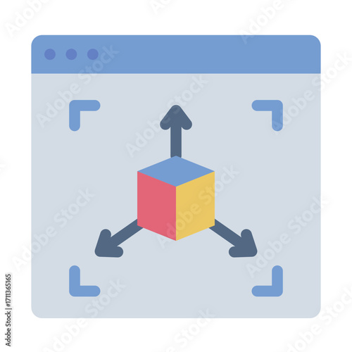 generating 3d model flat icon for printing object preview