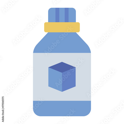 pouring resin flat icon for 3d printer material setup