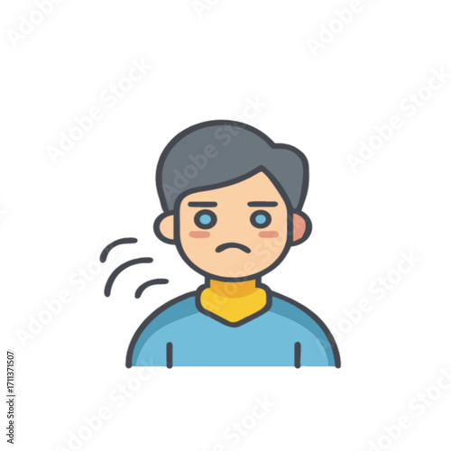 Frustrated person feeling unwell with subtle symptoms