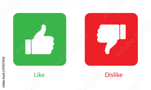 Thumbs up and thumbs down icon. like and dislike symbol. thumbs up and down. vector illustration. Eps 10.
