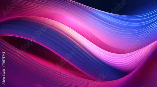 Abstract Wavy Background: Pink, Purple, and Blue Gradient Lines - Modern Art Design for Wallpaper, Texture, or Graphic Design Projects