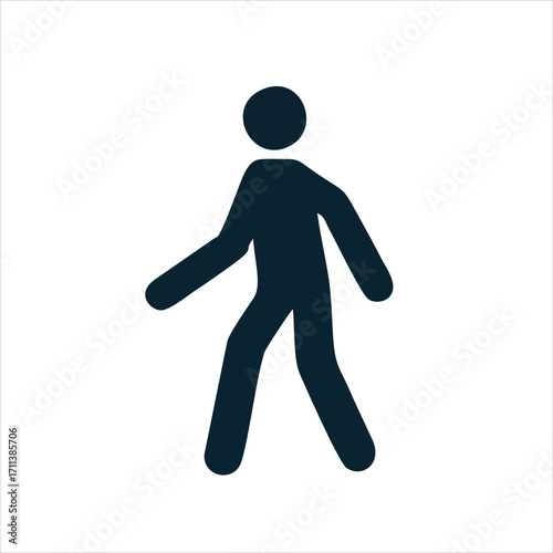 Man walk icon . Walking man vector icon. People walk sign illustration. pedestrian vector sign symbol on white background