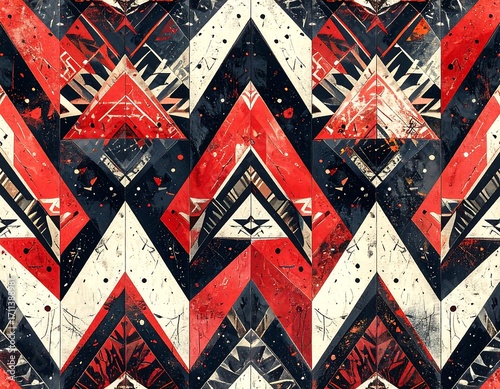 Abstract geometric pattern with vibrant colors (1)
