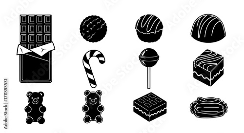 Delicious Black and White Confectionery Delights for Sweet Indulgence