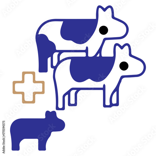 Cattle breeding icon