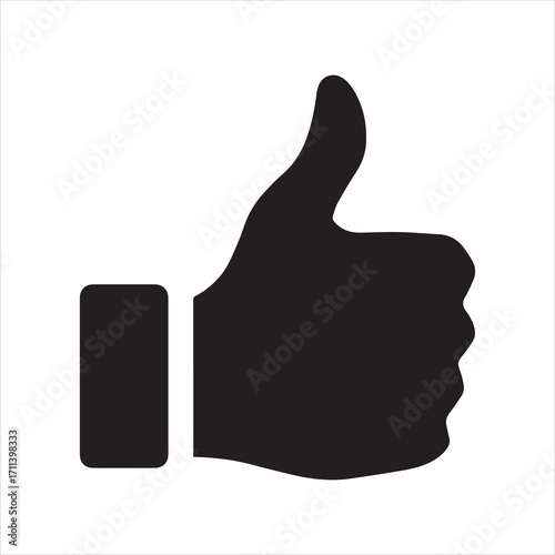 Thumbs up flat icon for apps and websites