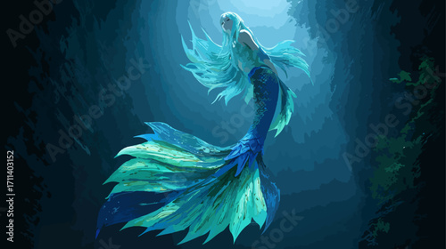 Mermaid underwater fantasy art