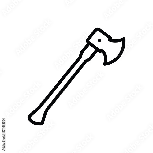 Black line icon for axe