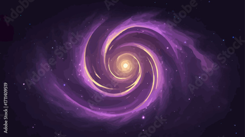 Spiral galaxy in deep space
