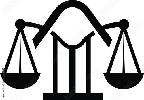 unique law icon silhouette