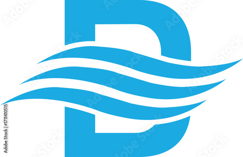 letter d air conditioning icon