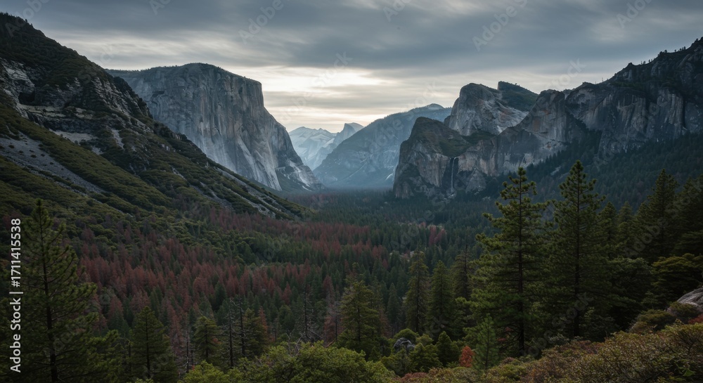 Fototapeta premium view of the mountains