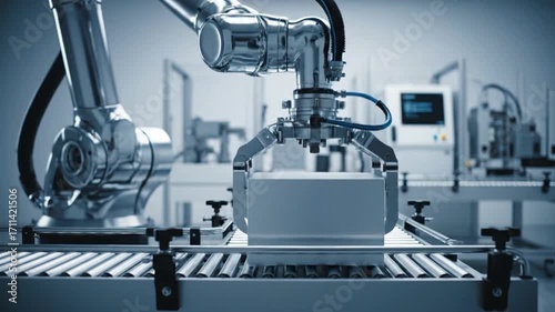 Industrial robot handling package