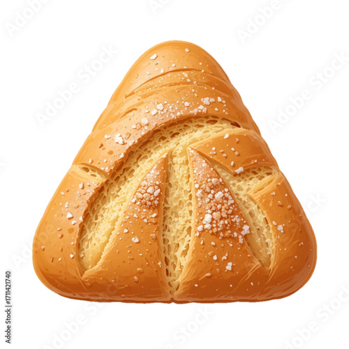 Brown toast on a plain background 