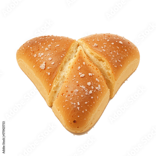 Brown toast on a plain background 
