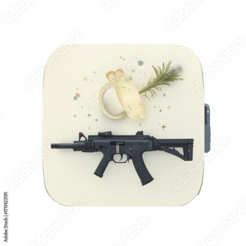 assault rifle vector illustration
