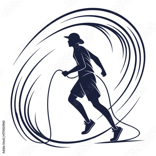 person jumping rop