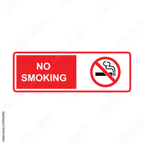 No Smoking Sign Icon Vector Illustration