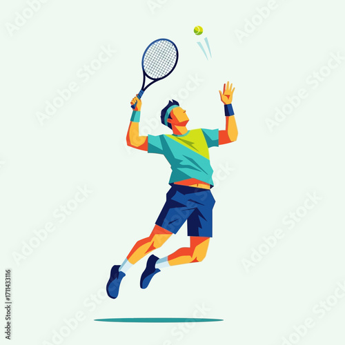 Tennis player in action during a match