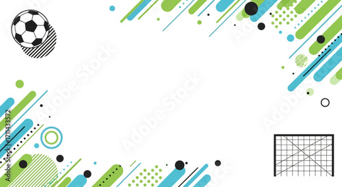 Modern Football Sports Abstract Background with Dynamic Geometric Elements