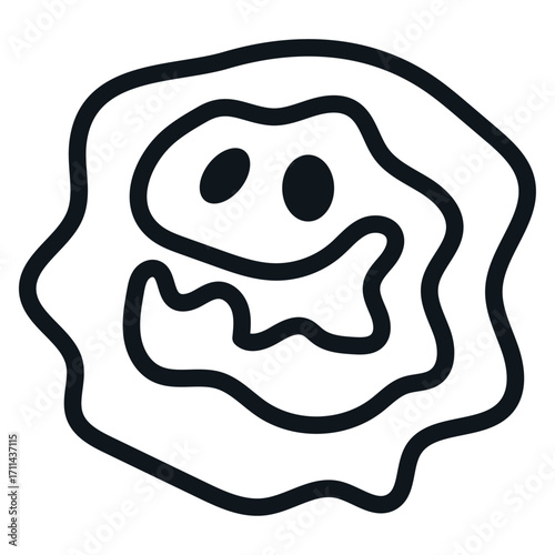 Fossilized Footprint Line Icon of Paleontology Icon Set