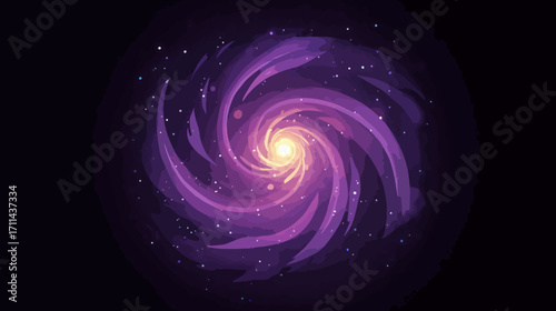 Spiral galaxy in deep space