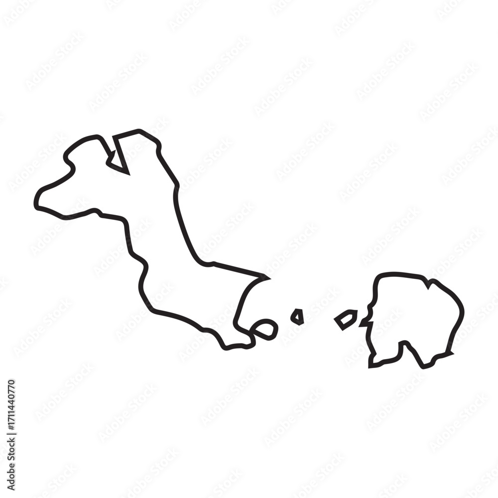 Fototapeta premium Abstract Map Outline