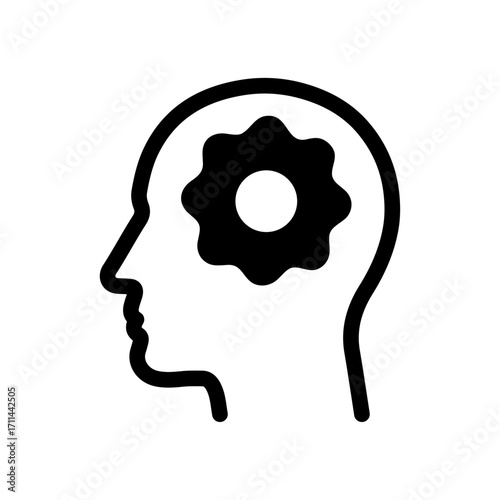 Cognitive Process Line Icon of Psychology Icon Set