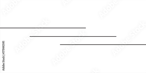 Minimalist abstract design featuring a single thin black horizontal line centered on a clean white background.