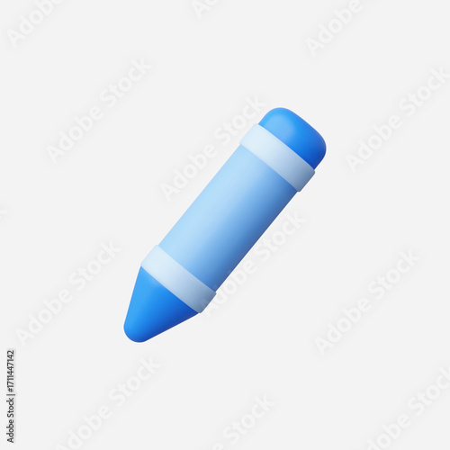 3d Realistic Crayon icon vector Illustration