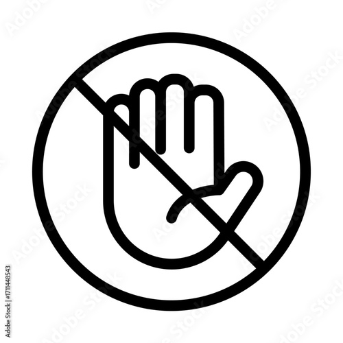 No Disruption Line Icon of Classroom Management Icon Set