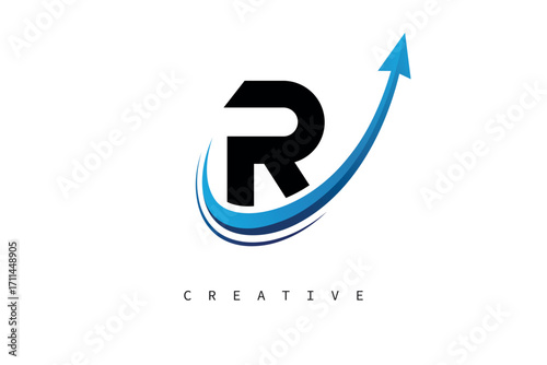 R Letter Logo with Dynamic Arrow Swoosh – Modern Business Branding, Growth, Progress & Innovation Symbol Free Download R Letter Logo with Dynamic Arrow Swoosh – Modern Business Branding, Growth, Progress & Innovation Symbol - GFXLoad