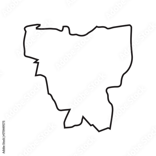 Outline Map of Paris