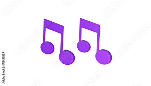 Purple music notes on black