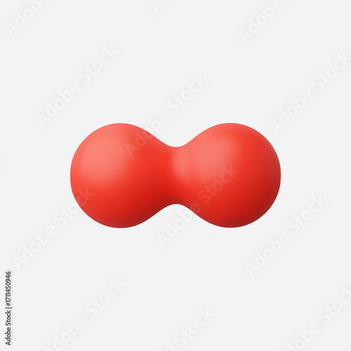 3d Realistic Split Ball icon vector Illustration