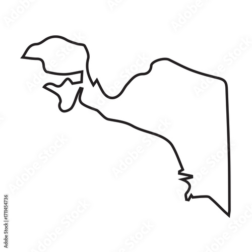 Papua New Guinea outline map