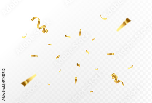 Golden Confetti Burst Festive Celebration Background