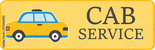 Yellow cab service logo displayed on a white background, featuring a simple and recognizable design.