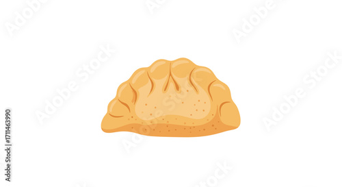 A delicious golden brown pastry filled with savory ingredients.