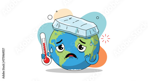 Our planet is feeling unwell with a high temperature and needs our help.