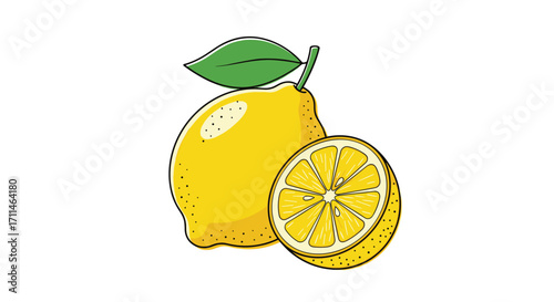 Bright yellow lemons a healthy and versatile citrus fruit with a refreshing tart flavor.