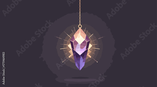 Purple gemstone pendant illustration