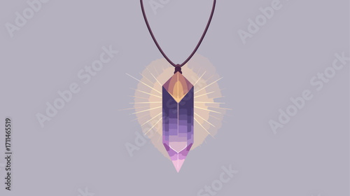 Purple gemstone pendant necklace