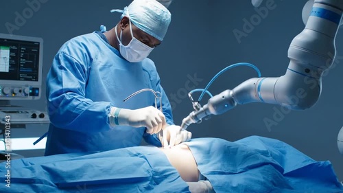 Surgical robot assisted procedure